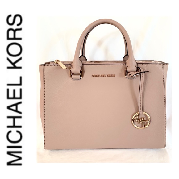 NWT authentic MK leather Kellen satchel fawn - Picture 2 of 6